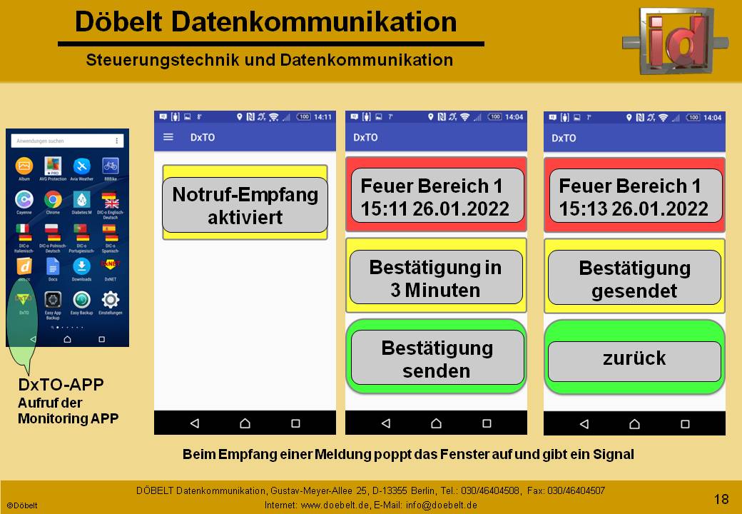 Dbelt Datenkommunikation - Produktprsentation: dxcall-web - Folie 18