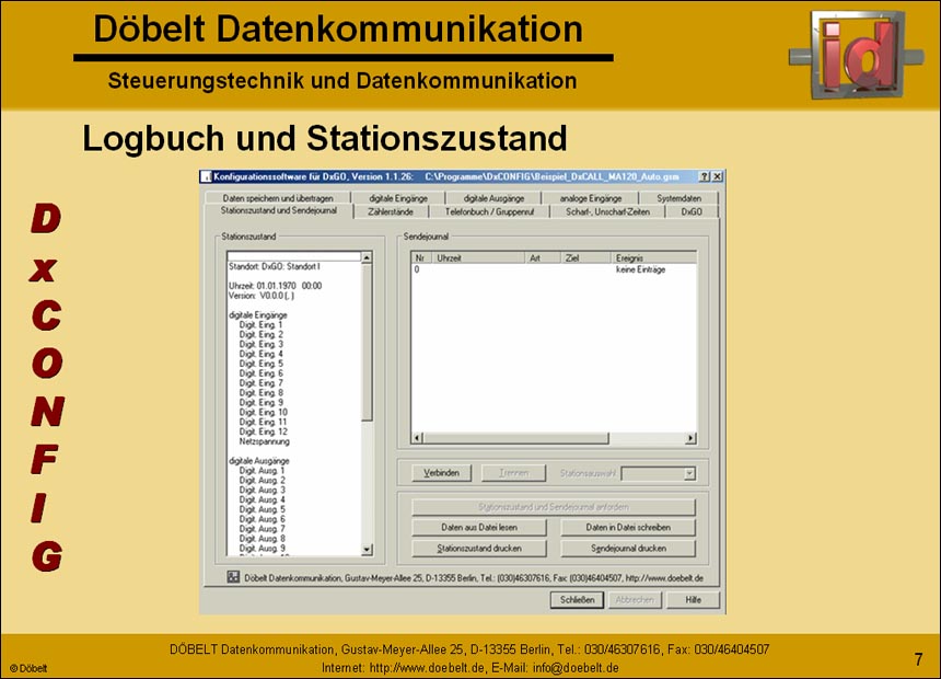 Dbelt Datenkommunikation - Produktprsentation: dxconfig - Folie 7