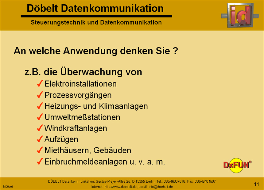 Dbelt Datenkommunikation - Produktprsentation: dxfun - Folie 11