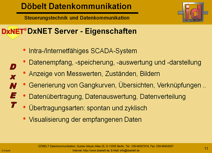 Dbelt Datenkommunikation - Produktprsentation: dxlica - Folie 11