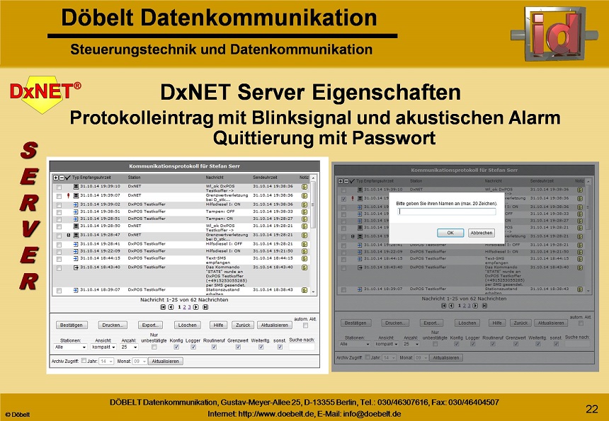 Dbelt Datenkommunikation - Produktprsentation: dxpos - Folie 22