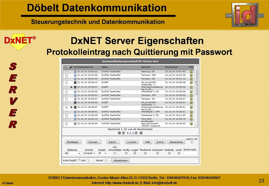 Dbelt Datenkommunikation - Produktprsentation: dxpos - Folie 23