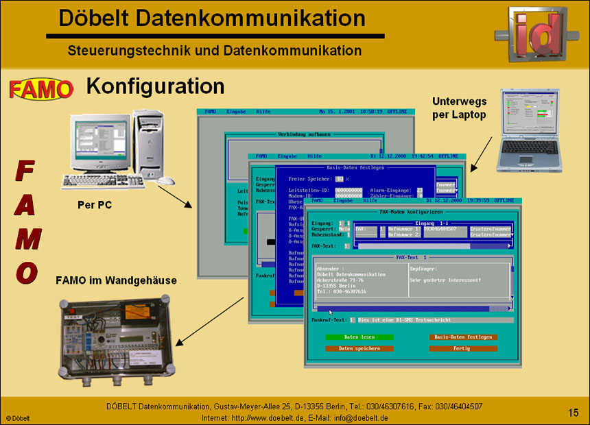 Dbelt Datenkommunikation - Produktprsentation: famo - Folie 15