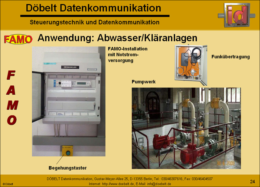 Dbelt Datenkommunikation - Produktprsentation: famo - Folie 24