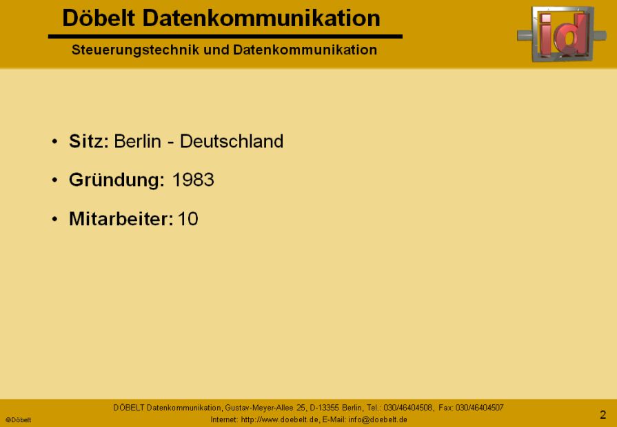 Dbelt Datenkommunikation - Produktprsentation: firma - Folie 2