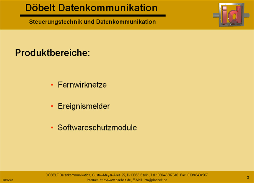 Dbelt Datenkommunikation - Produktprsentation: multiple - Folie 3