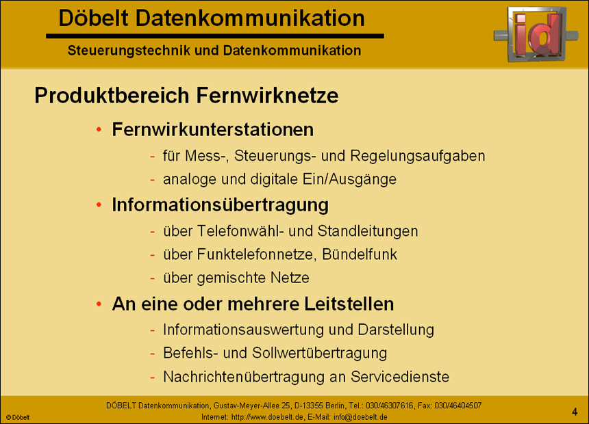 Dbelt Datenkommunikation - Produktprsentation: multiple - Folie 4