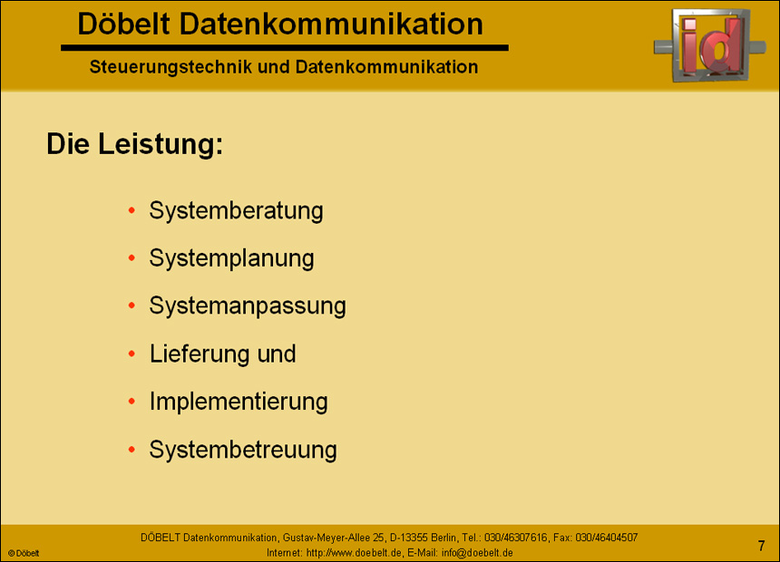 Dbelt Datenkommunikation - Produktprsentation: multiple - Folie 7