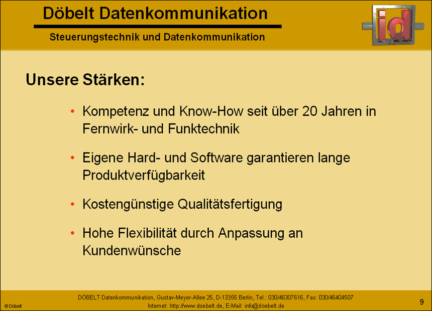 Dbelt Datenkommunikation - Produktprsentation: multiple - Folie 9