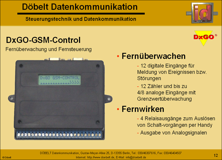 Dbelt Datenkommunikation - Produktprsentation: multiple - Folie 12