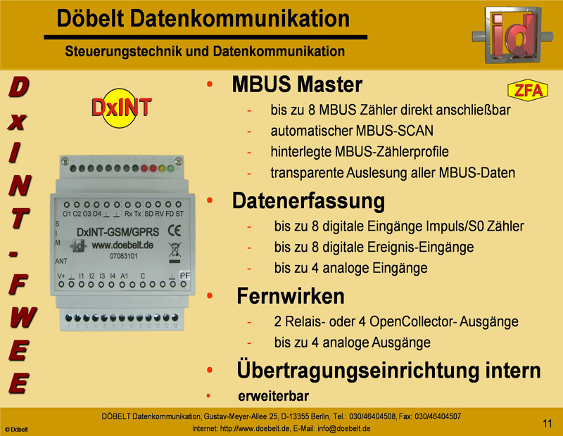 Dbelt Datenkommunikation - Produktprsentation: sys-smart - Folie 11