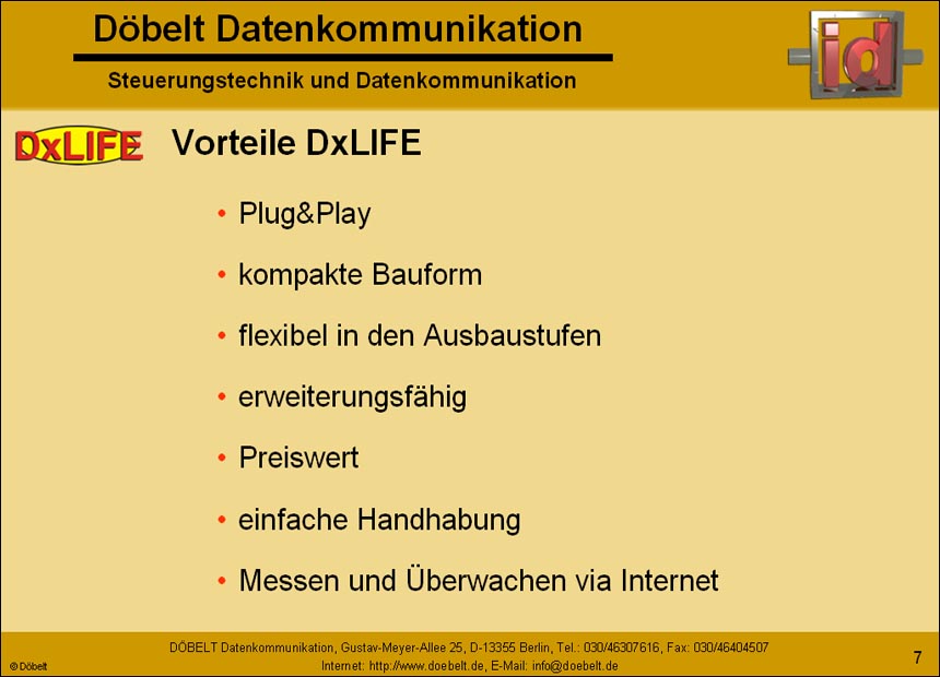 Dbelt Datenkommunikation - Produktprsentation: syswater - Folie 7