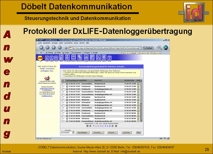 Dbelt Datenkommunikation - Produktprsentation: syswater - Folie 25