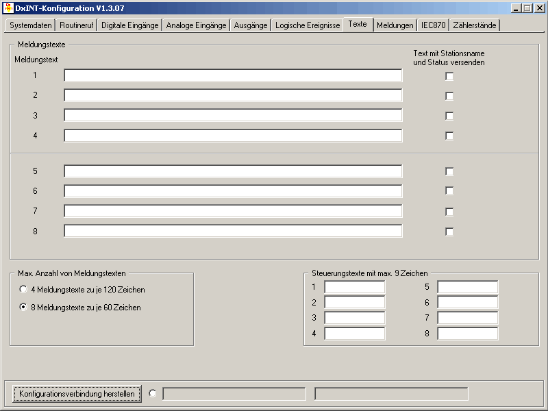 Registerkarte Texte